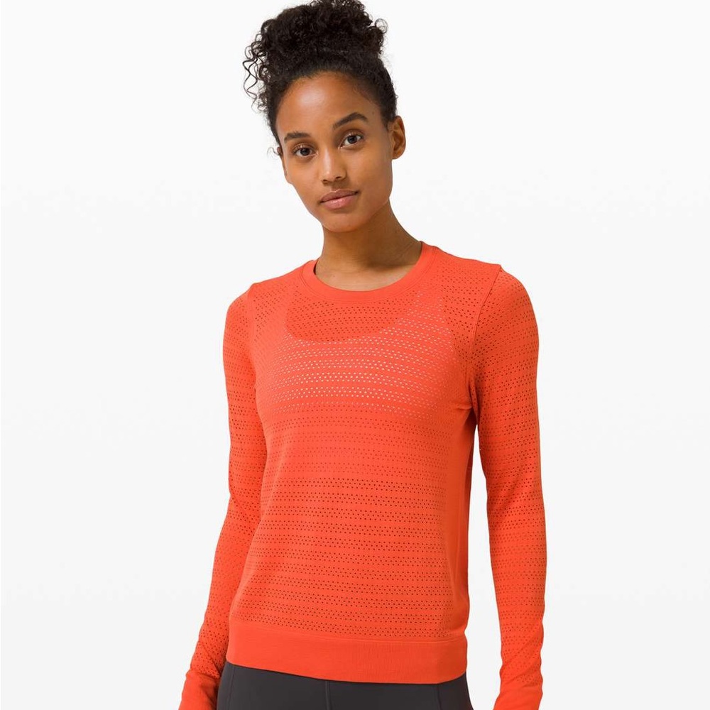 Lululemon Breeze By Long Sleeve Shirt Pink